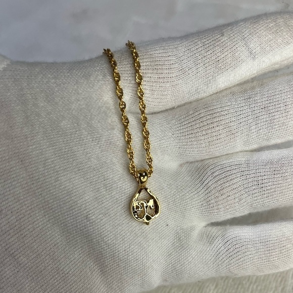 NINA RICCI logo gold plated necklace - Picture 7 of 11